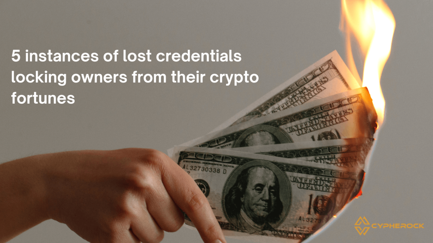 Hero image for 5 instances of lost credentials locking owners from their crypto fortunes